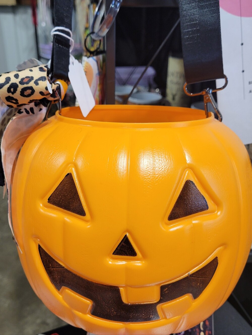 Hand Crafted Orange Pumpkin Trick-or-Treat Bucket Purse